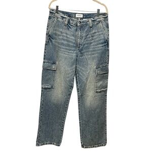 Pistola Bobbie cargo midrise loose straight denim jeans size 29